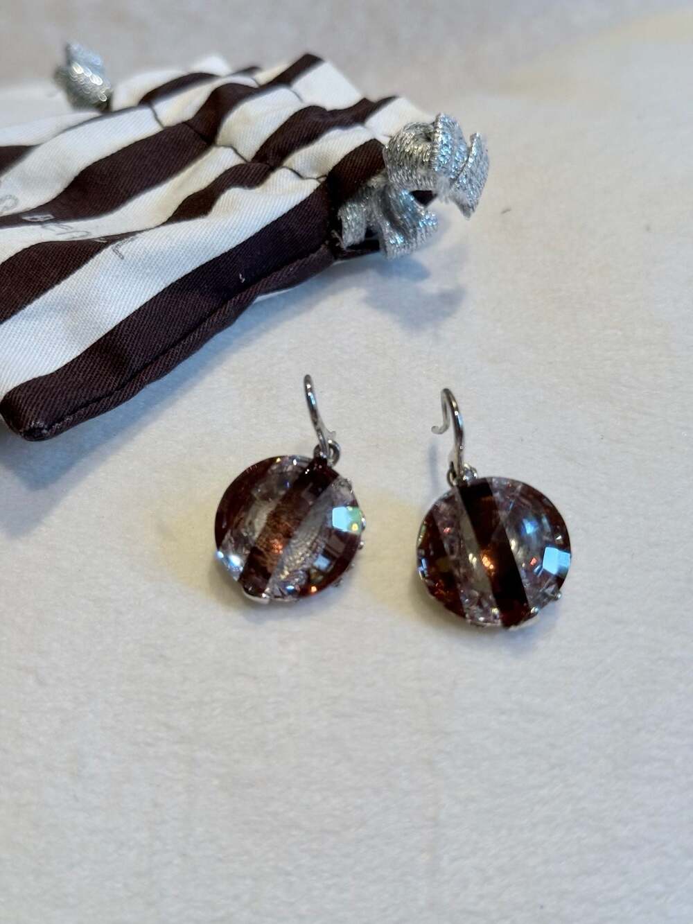 Vintage Henri Bendel Faceted Crystal Earrings